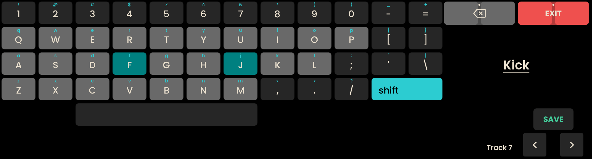 Drum Settings Keyboard Screenshot