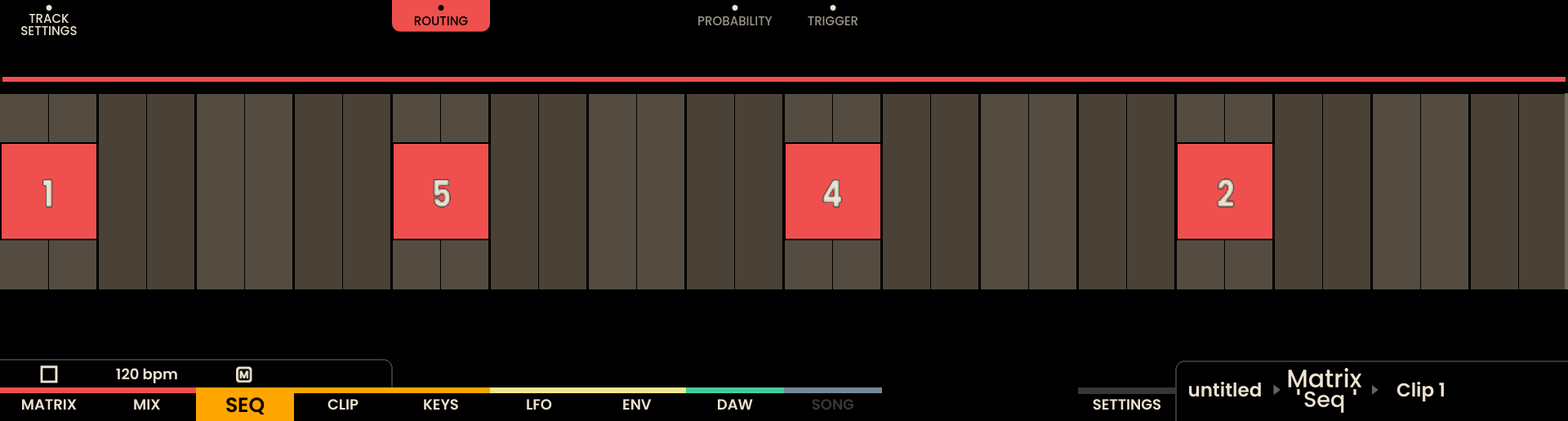 Matrix Sequencer Routing Screenshot