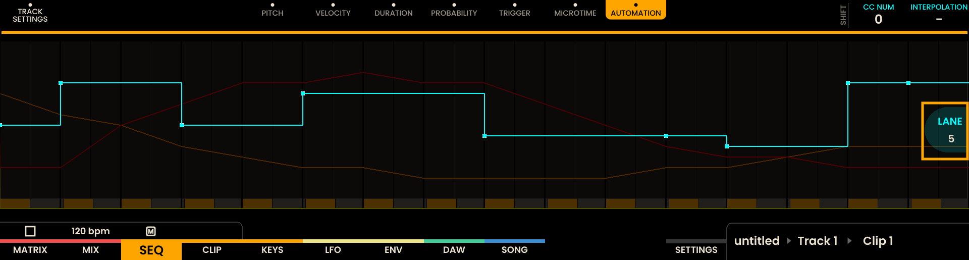 Lanes Piano Roll Screenshot