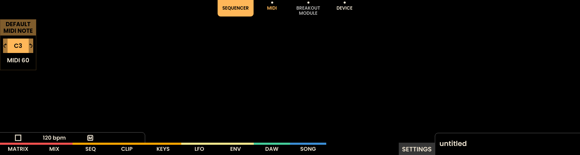 Settings Page Interface
