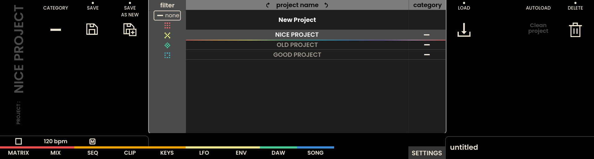 Project Page Interface