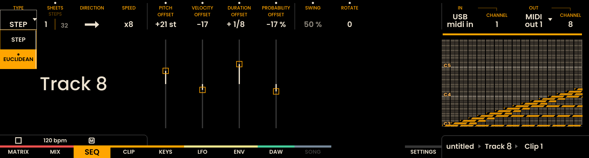 Track Type Selection Screenshot